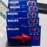 Lotto 5 Cassette Audio Philips CD ONE 90 - Sigilla