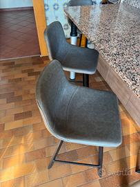 4 sgabelli design semilpelle