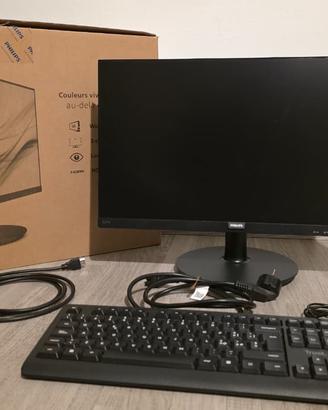 Monitor Philips 221V8 22" Full HD + Tastiera Trust