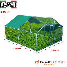 Recinto per Polli 3x4m x 2mH-12mq - Verde