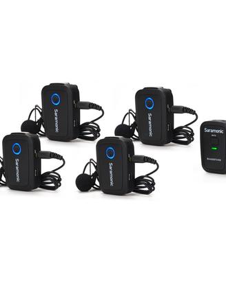 Microfono wireless professionale 4 trasmettitori