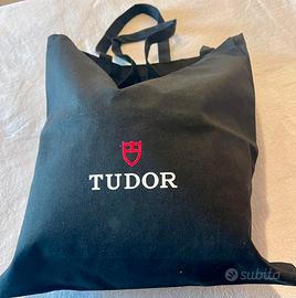 Tudor Borsa In Cotone Con Logo Nera Nuova