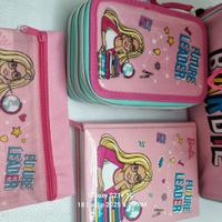 zaino scuola Barbie con astuccio, diario e bustina