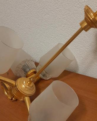 lampadario con campane cristallo di Boemia 