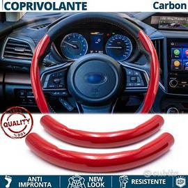 COPRIVOLANTE per SUBARU in FIBRA CARBONIO Rosso