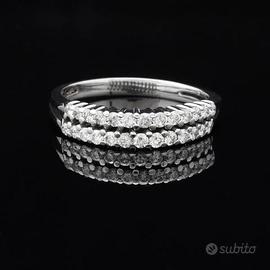 SALVINI ANELLO A FASCIA ORO 18KT BRILLANTI 0.78 CT