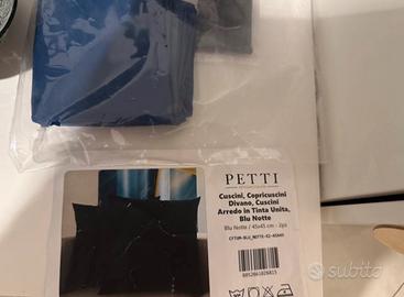 2 Federe Cuscini PETTI Blu Notte 45x45