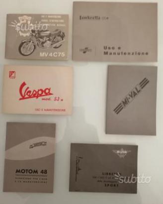 Libretti uso e manutenzione moto epoca