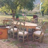 Sala da pranzo stile provenzale completa