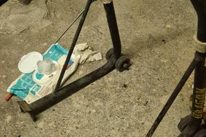 cavalletto moto+lucchetto moto