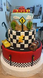 Torta scenografica tema cars