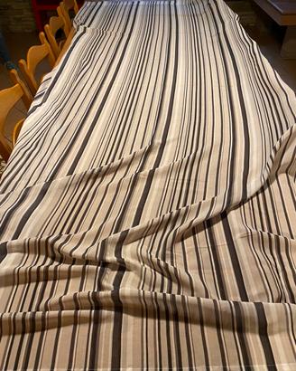 2 tende a righe (color beige, nero, bianco)