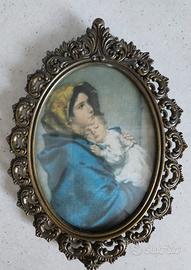 quadretto ovale religioso vintage "Madonnina"