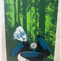 Stampa multiplo - Figura astratta nel bosco