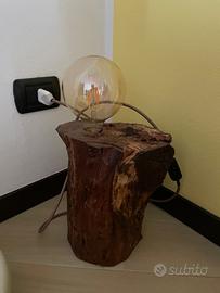 Lampada tronco artigianale