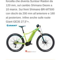 Bici mtb elettrica GIANT