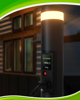 Colonna Smartcharge 22 kW Tipo 2 + Luce Led con cr