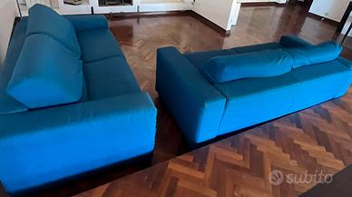 Coppia di Divani Blu Gemelli IKEA KIVIK