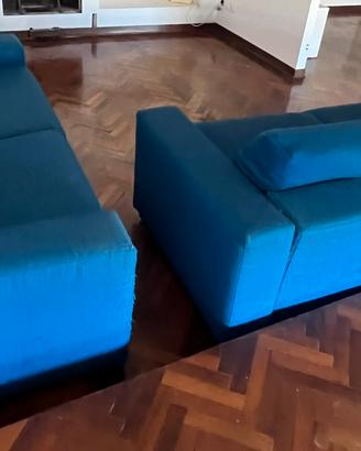 Coppia di Divani Blu Gemelli IKEA KIVIK