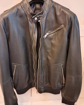 giacca In vera pelle uomo taglia 50 agnello 100%