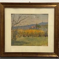 A. Mazzi - Paesaggio Toscano - Olio su Tela 70 80