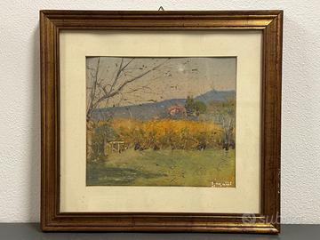 A. Mazzi - Paesaggio Toscano - Olio su Tela 70 80