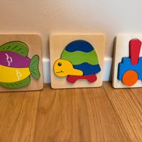 Giochi di legno puzzle usati poco