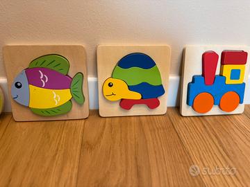 Giochi di legno puzzle usati poco