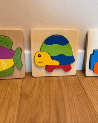 Giochi di legno puzzle usati poco