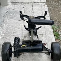 Carrello da golf elettrico powakaddy e sacca bmw