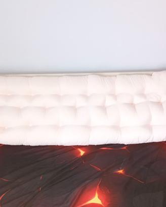 Cuscino lungo imbottito per letto o giardino, rosa