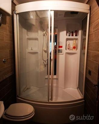 TEUCO Vasca doccia + SAUNA 2p+RADIO+Luce interna