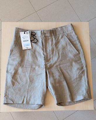 Pantaloncini Zara 100% lino nuovi