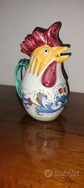 Brocca gallo ceramica Deruta 