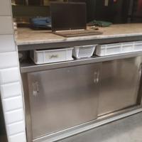Tavolo armadio caldo per cucina professionale