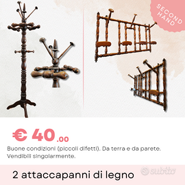 Attaccapanni in legno