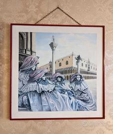 Autentico dipinto “Carnevale a Venezia” - Ottorino