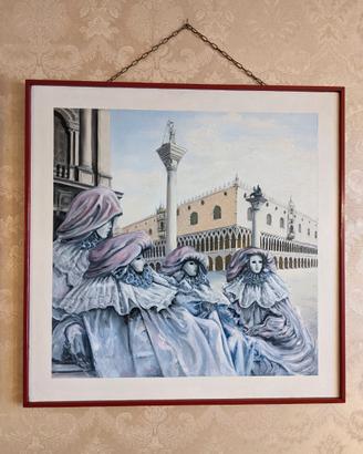 Autentico dipinto “Carnevale a Venezia” - Ottorino