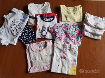 Lotto abbigliamento neonata estivo 6 mesi 