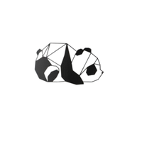 Decorazione da Parete Panda Geometrico, Wall Art