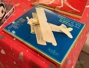 Kit modellismo legno aereo biplano nuovo