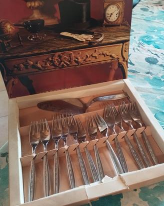 Set posate dolce vintage anni 70 marchio Pintinox