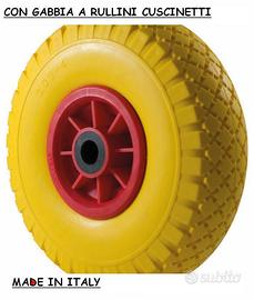 Ruota piena poliuretano per carrello portapacchi