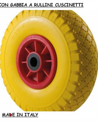 Ruota piena poliuretano per carrello portapacchi