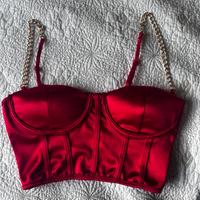 Top corto rosso