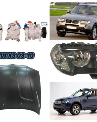 Bmw X3 E83 cofano paraurti fanale radiatore freni
