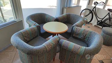 set completo di arredo da lounge divano e poltrona