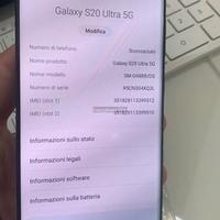 Samsung s20 ultra 5g 128gb (leggere descrizione)