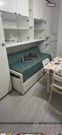 Divano letto singolo con secondo letto estraibile