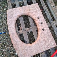 Top bagno in marmo rosso verona 